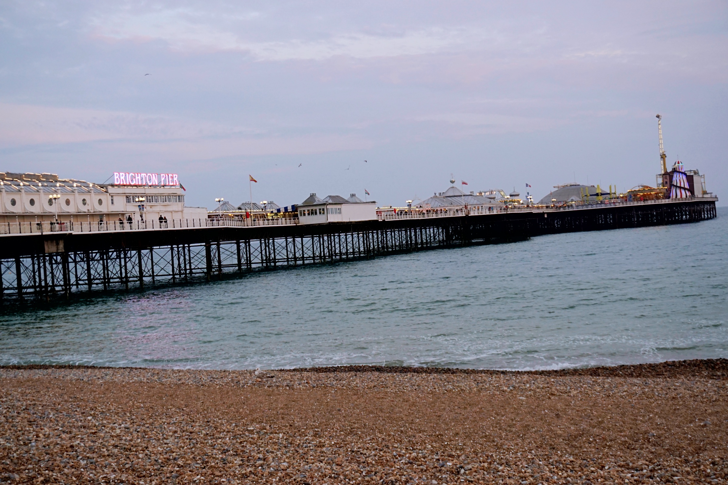 brighton pier at night